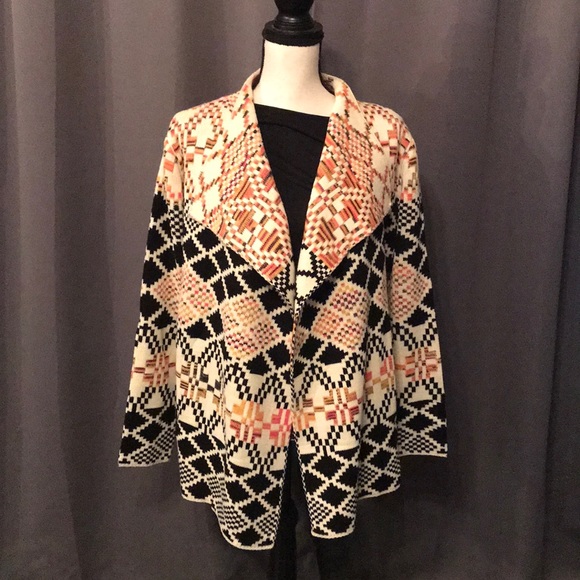 Highness Sweaters - Beautifully Patterned Open Cardigan Sweater NWOT